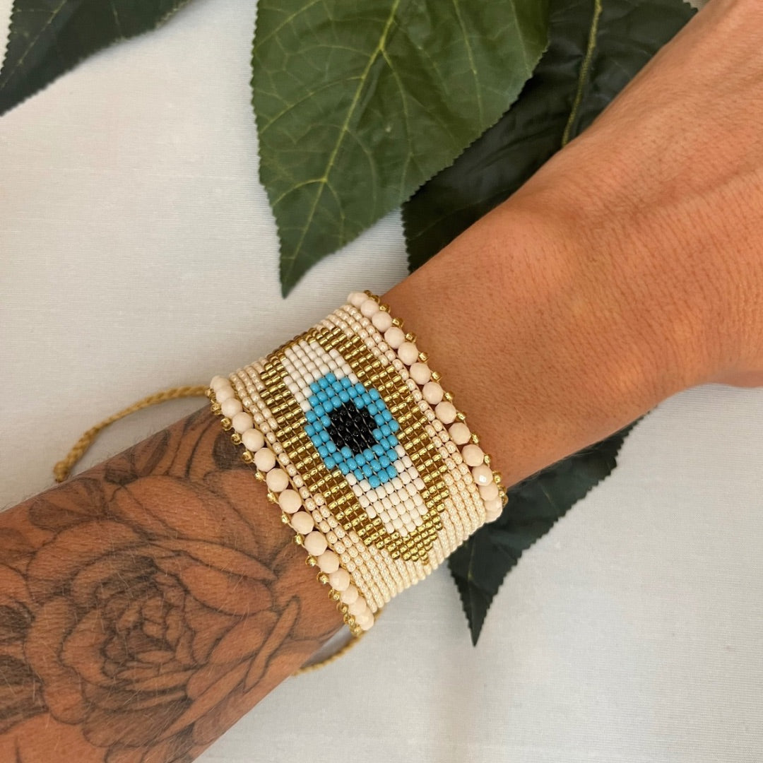 Handmade Beads Large Evil's Eye Bracelet