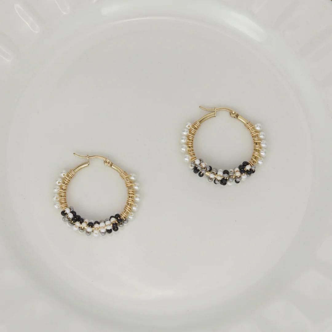 Handmade mix Hoops beaded