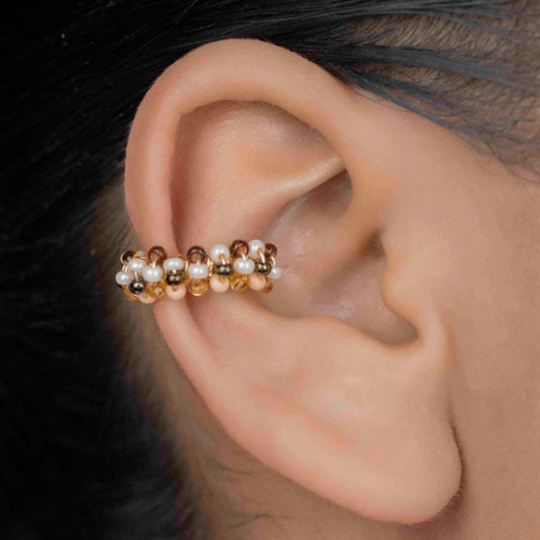 Handmade Earcuff beaded