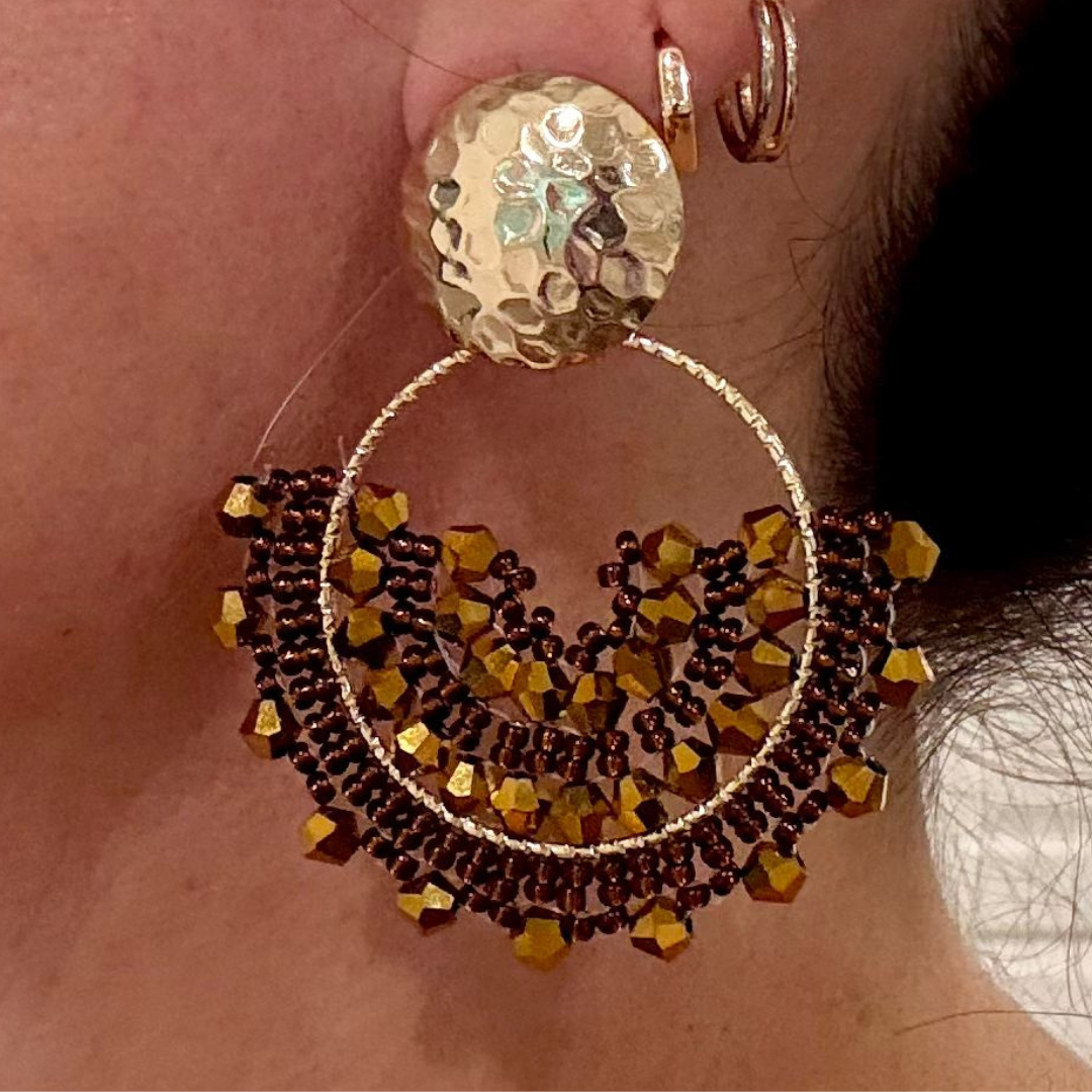 handmade sunflower earrings
