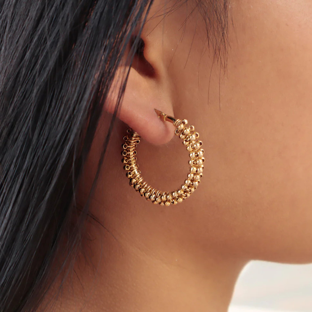 Handmade mix Hoops beaded