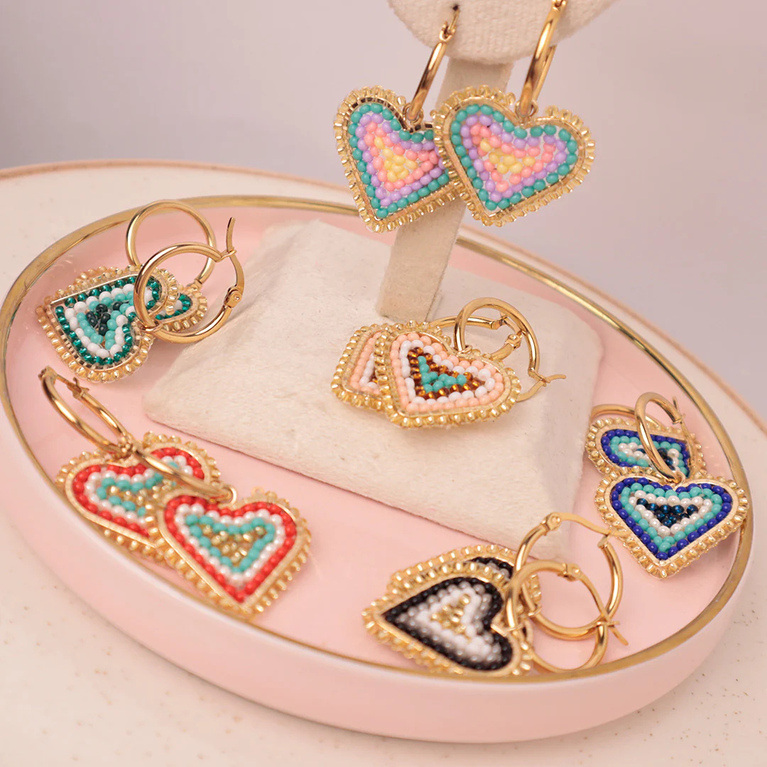 Hanging Heart Hoops