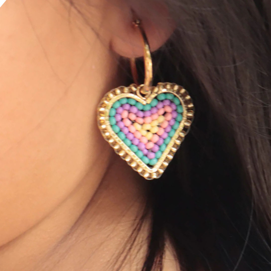 Hanging Heart Hoops