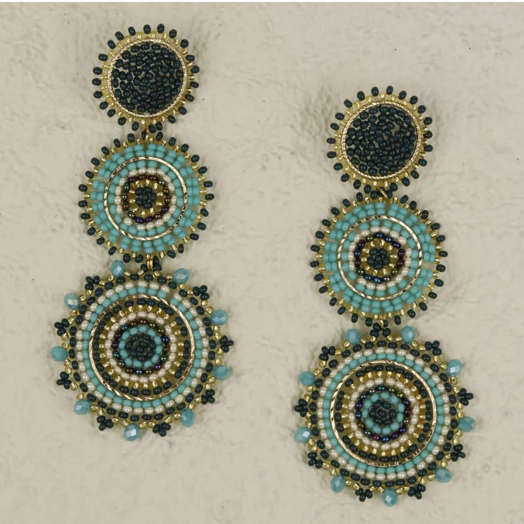 Triple Sun Earrings