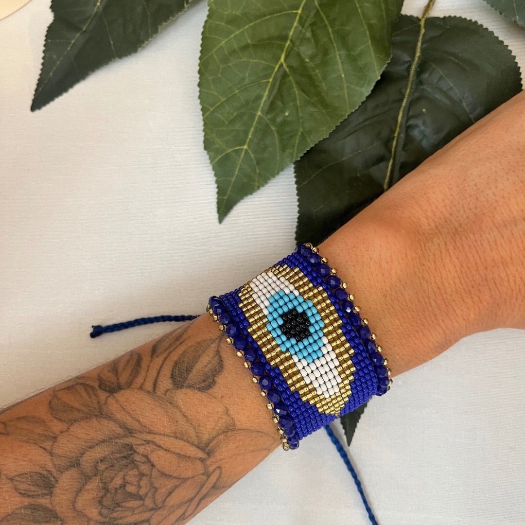 Handmade Beads Large Evil's Eye Bracelet