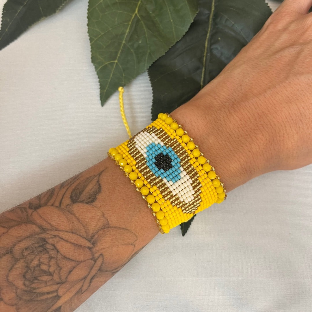 Handmade Beads Large Evil's Eye Bracelet