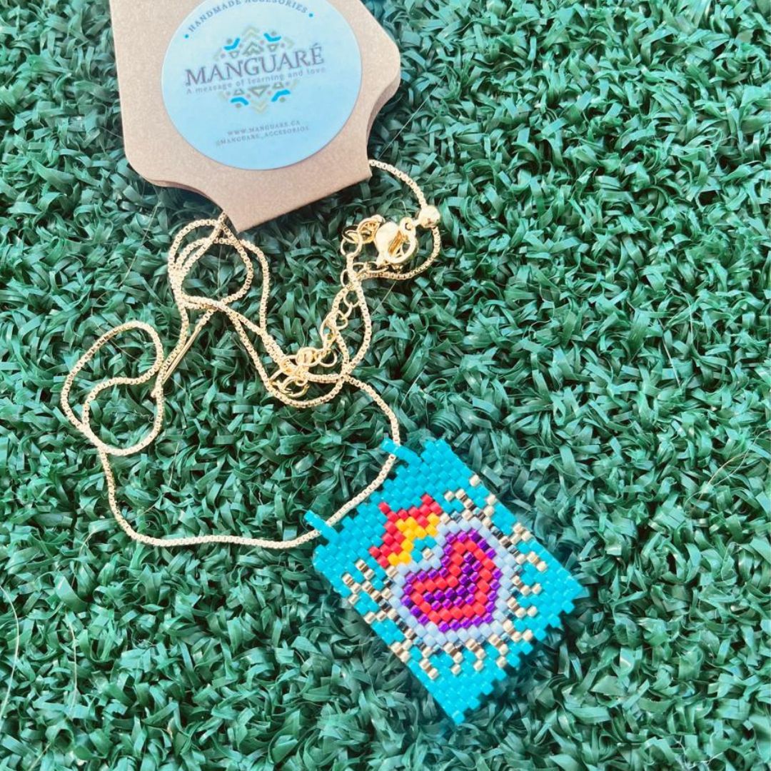 Flaming heart Miyuki Neckleces