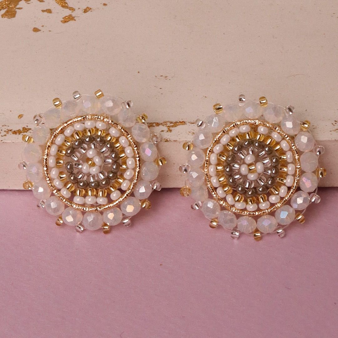 Handmade Sun beaded earrings