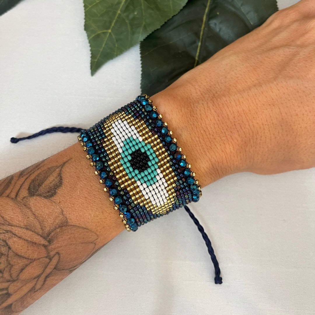 Handmade Beads Large Evil's Eye Bracelet