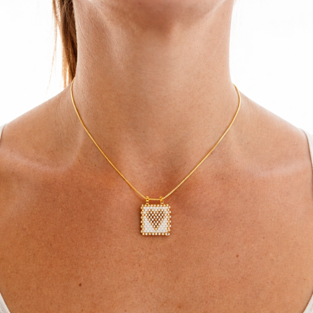 Handmade heart Miyuki Neckleces