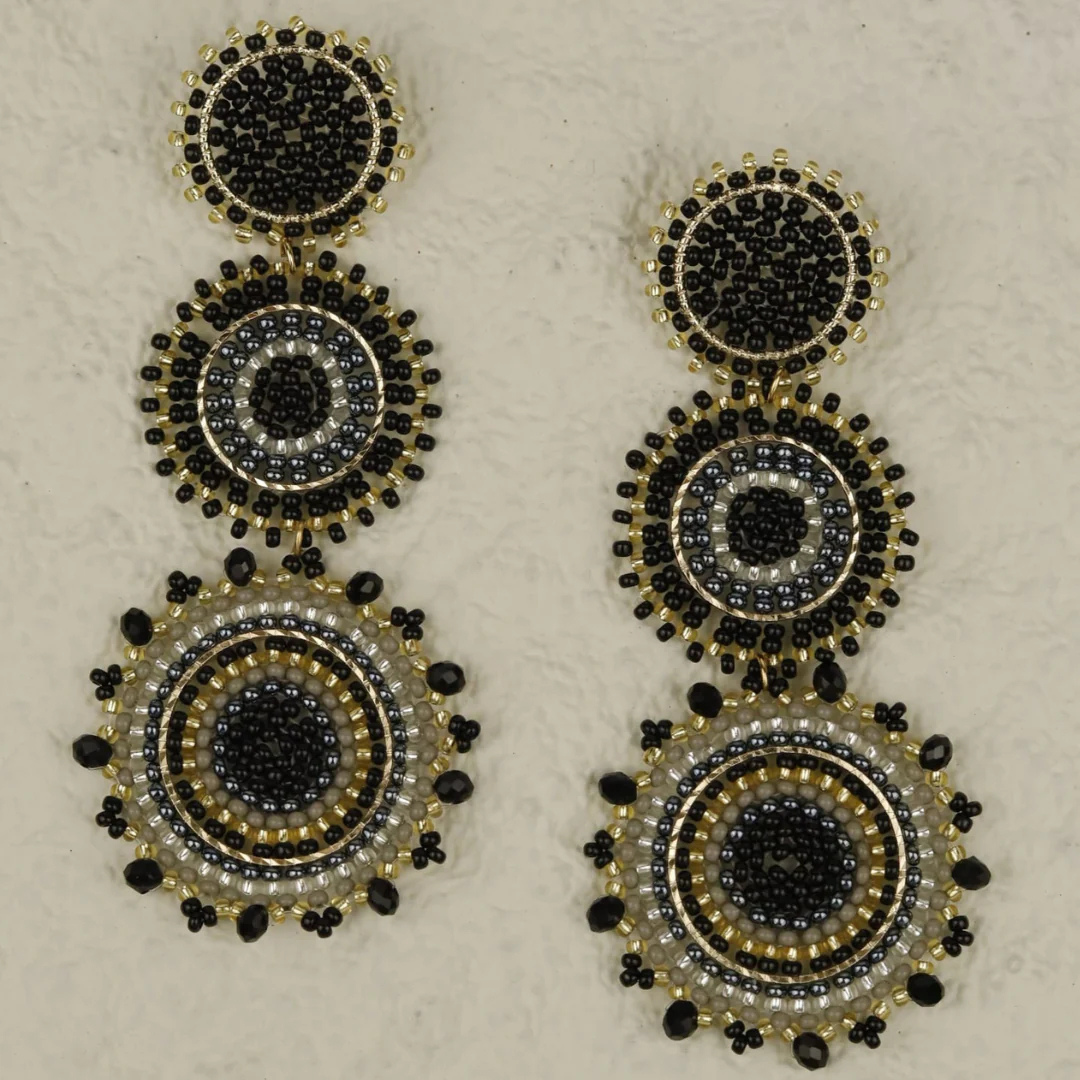 Triple Sun Earrings