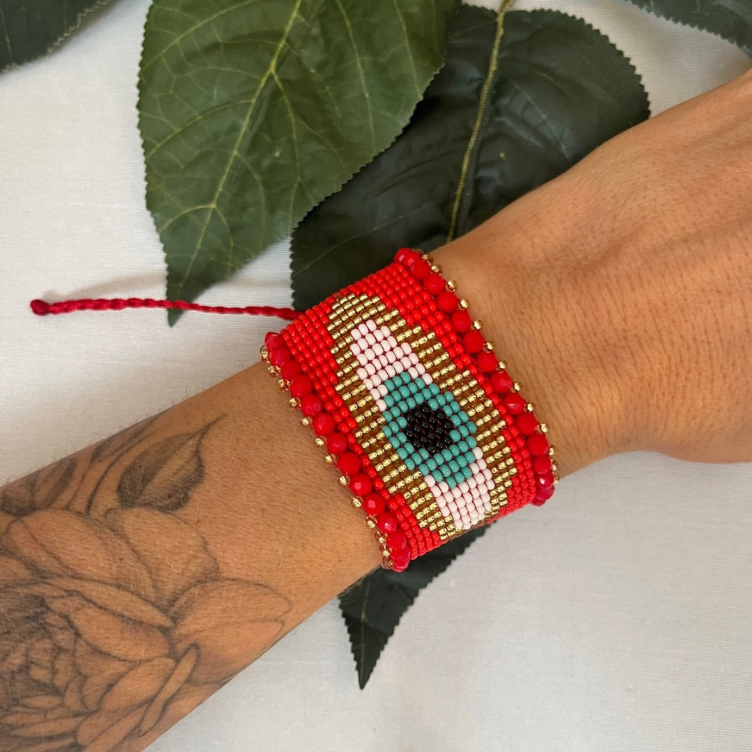 Handmade Beads Large Evil's Eye Bracelet