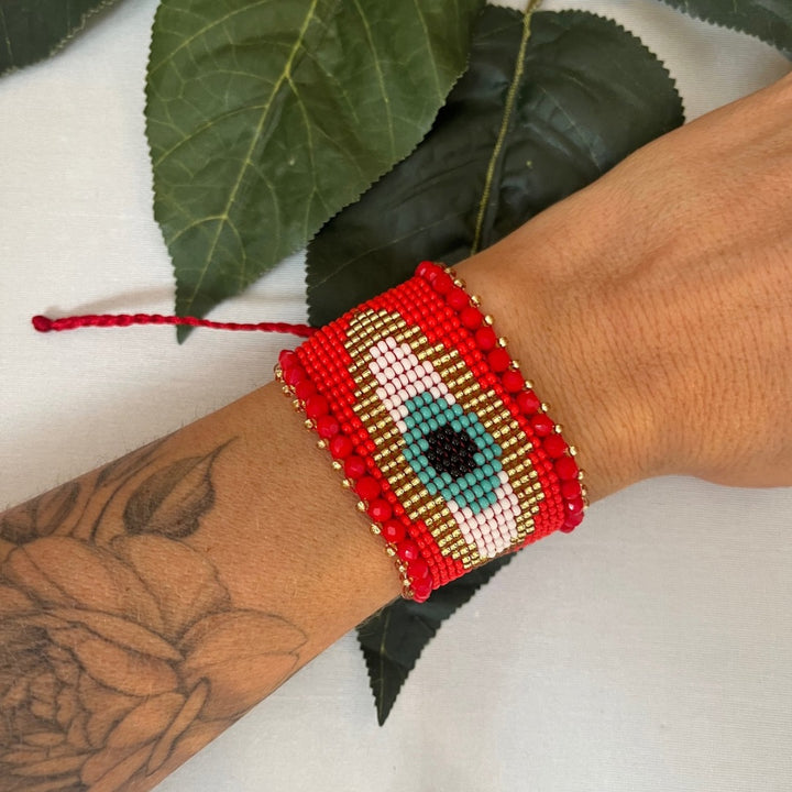 Handmade Beads Large Evil's Eye Bracelet