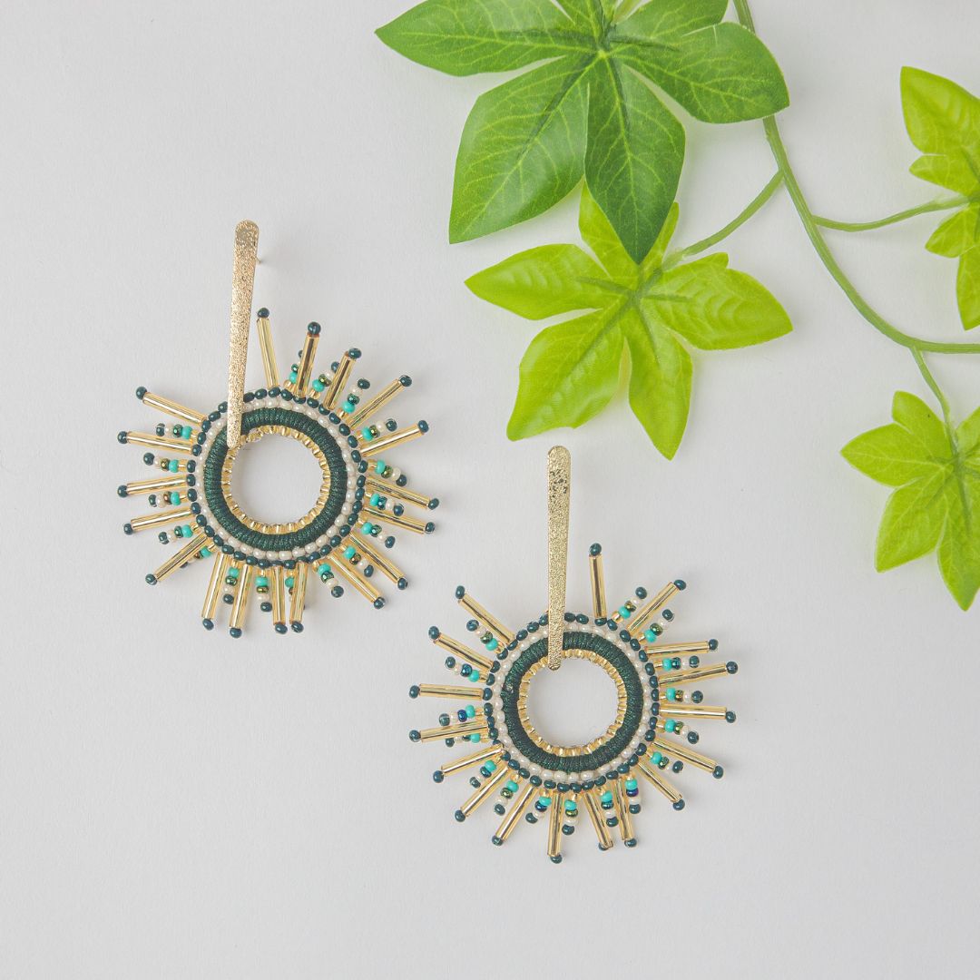 Handmade Beaded Fractal Earring