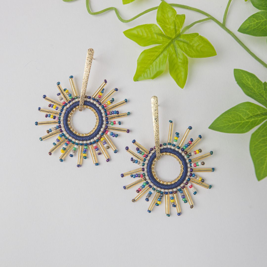 Handmade Beaded Fractal Earring
