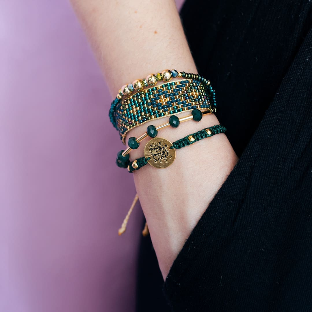 Handmade beads thick Bracelet Set