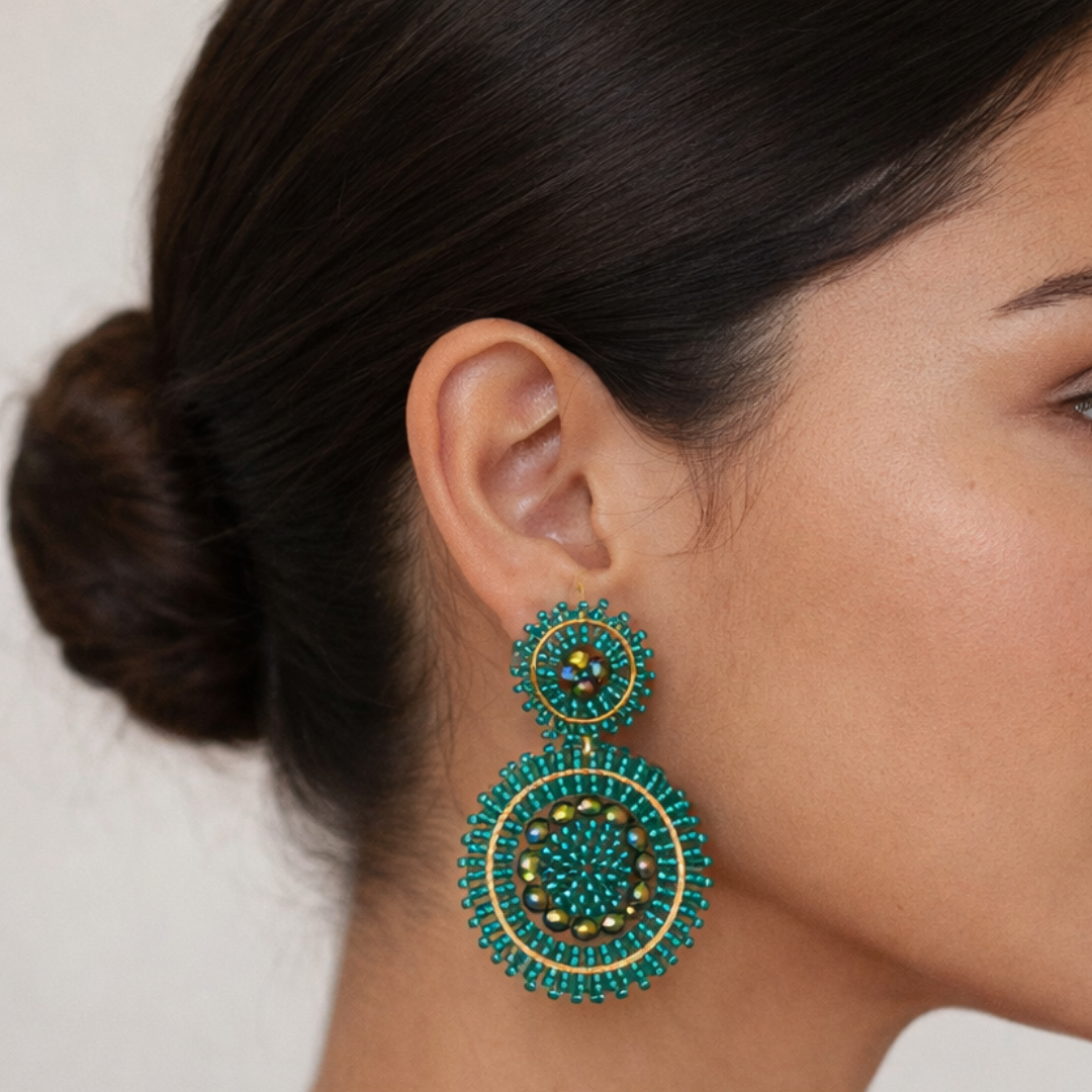 Hand made Beads Sunshine Earrings