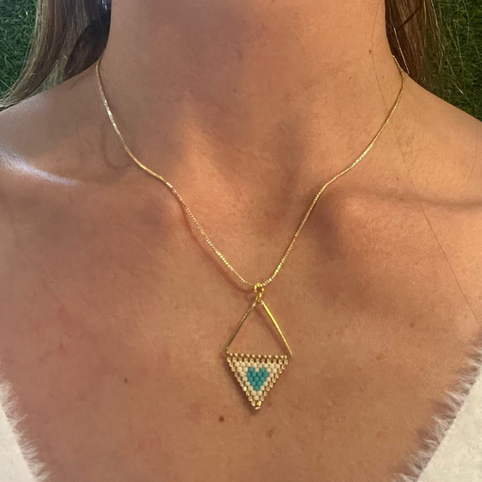 Heart in Triangle Necklace