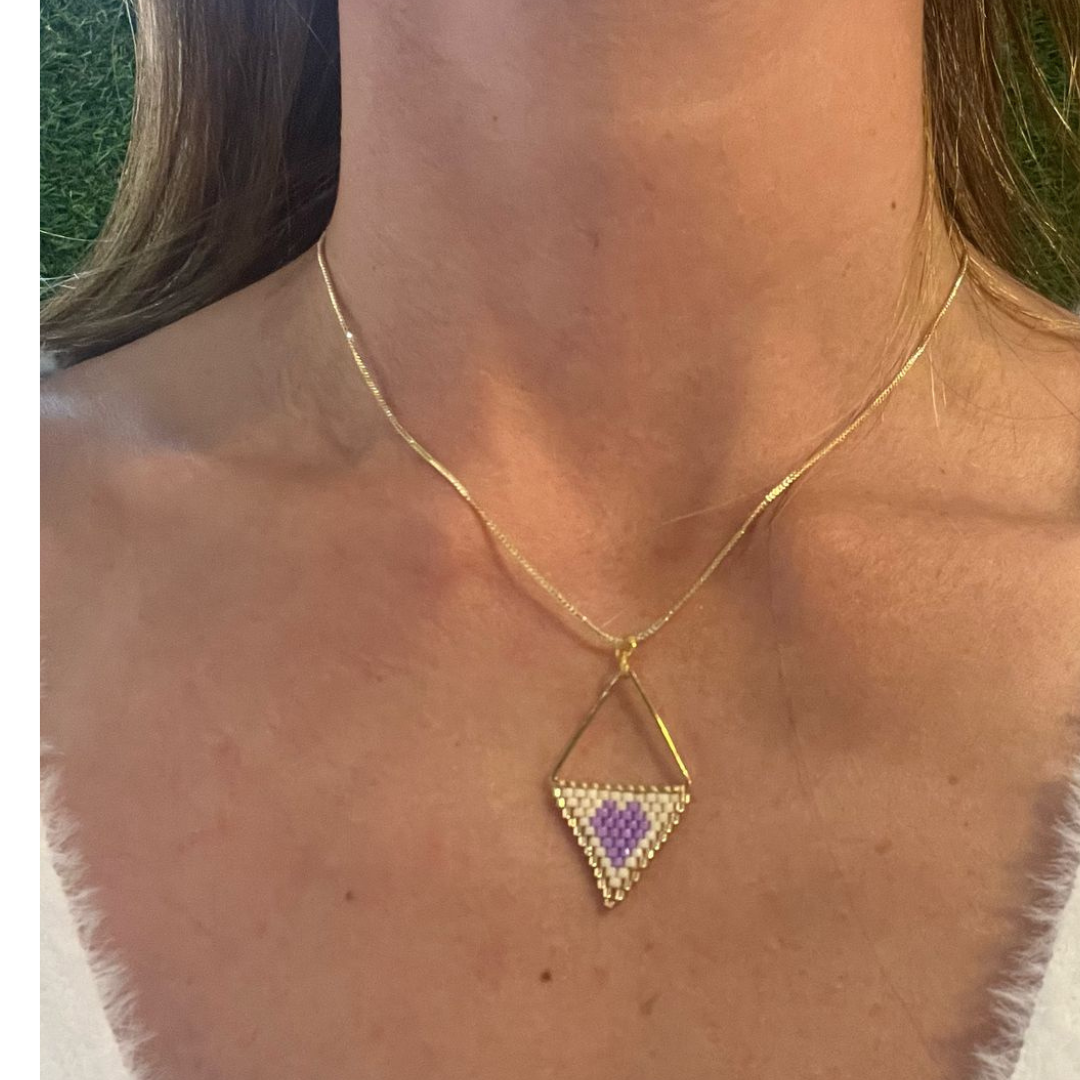 Heart in Triangle Necklace
