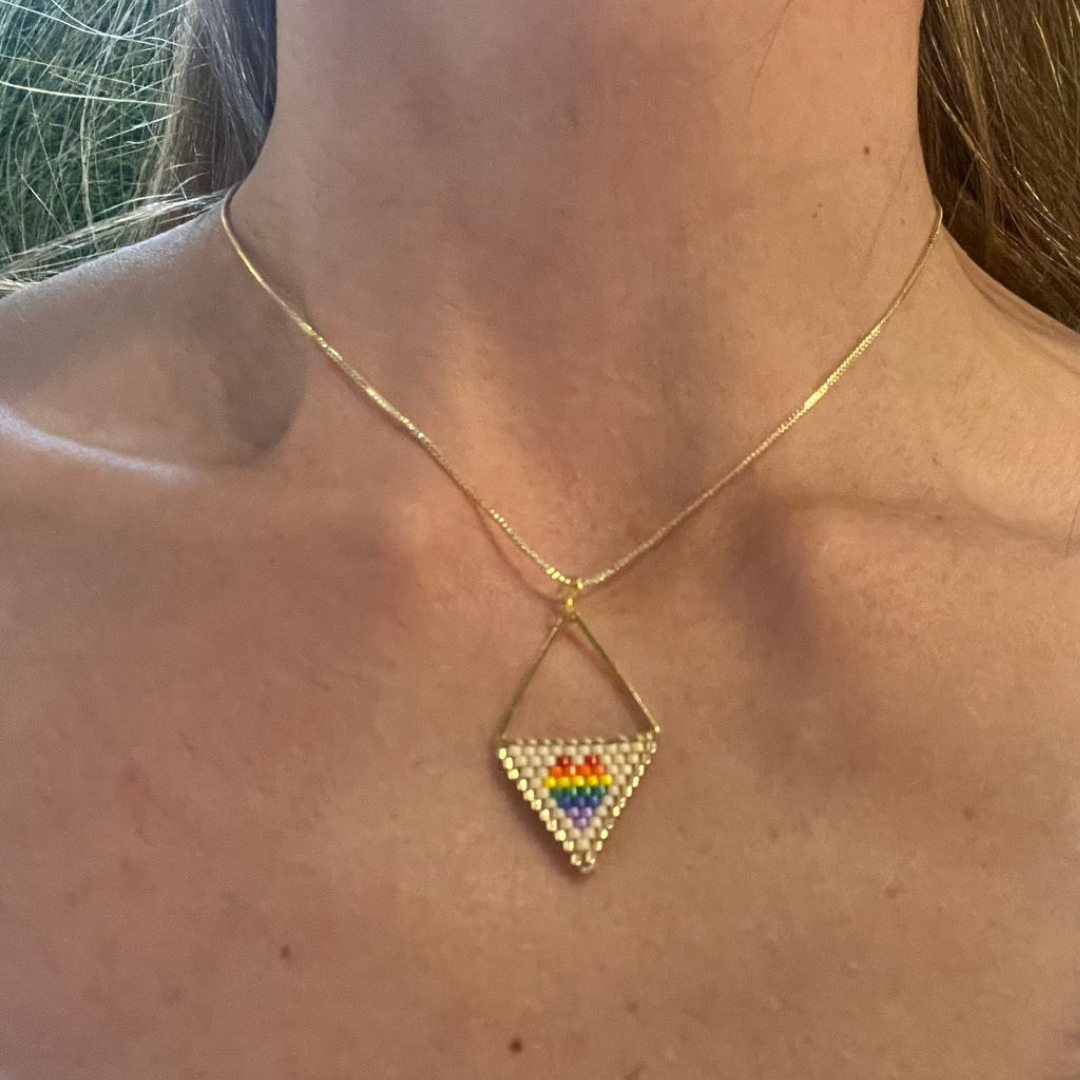 Heart in Triangle Necklace