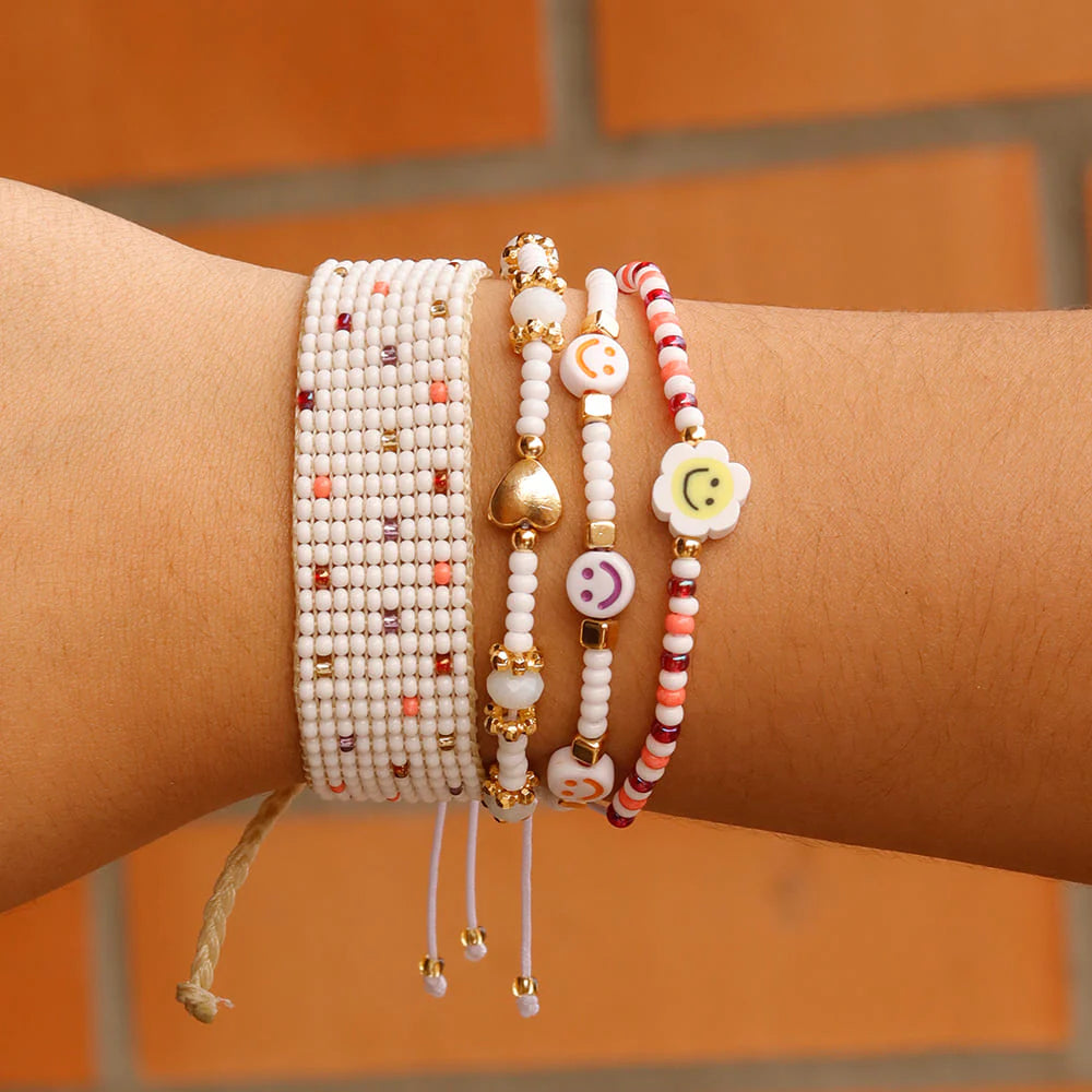 Handmade beads thick Bracelet Set