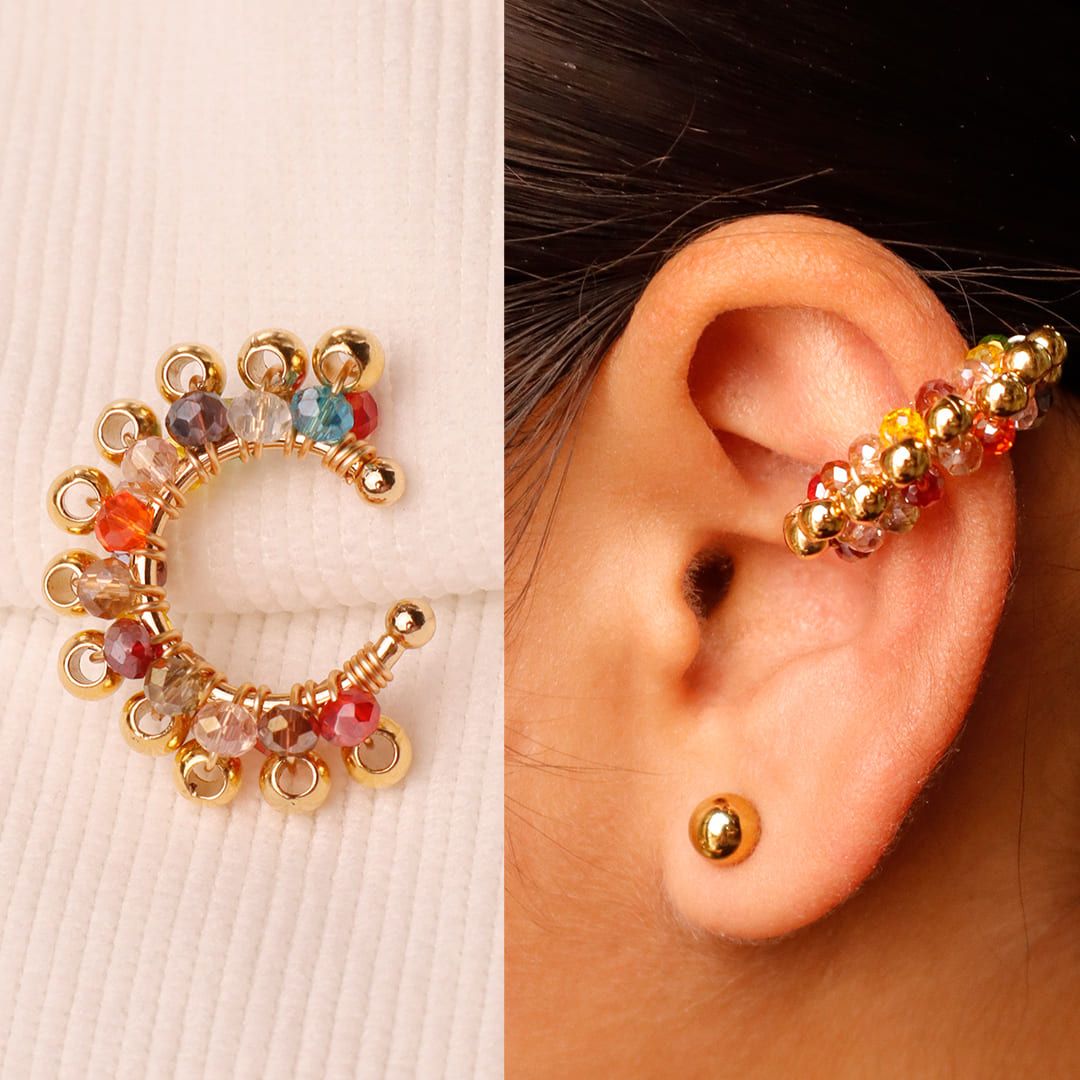 Handmade Earcuff beaded