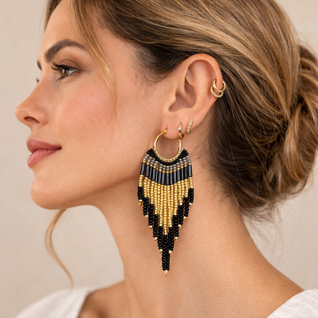 Colombian Handmade Dangling Hoops – Small Version