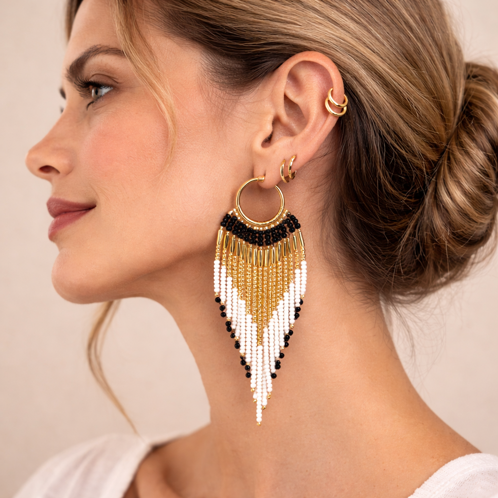 Colombian Handmade Dangling Hoops – Small Version
