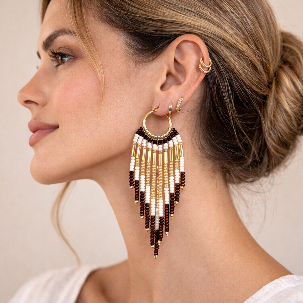Colombian Handmade Dangling Hoops – Small Version