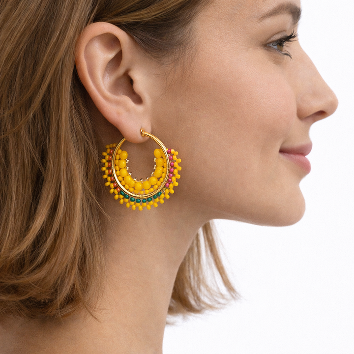 Handmade antique hoops earrings