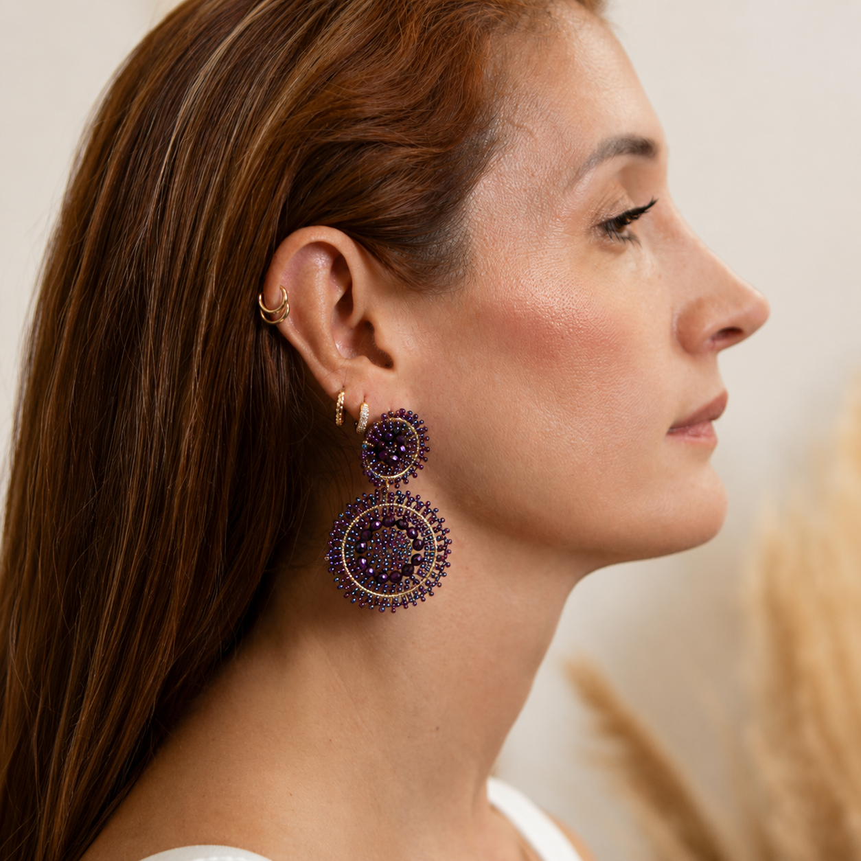 Hand made Beads Sunshine Earrings