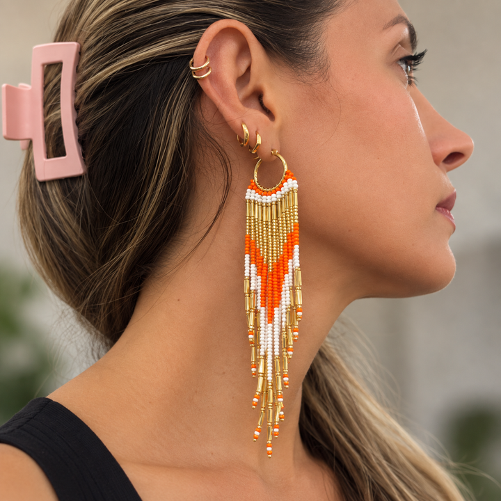 Handmade Beads Colombian Dangling Earrings