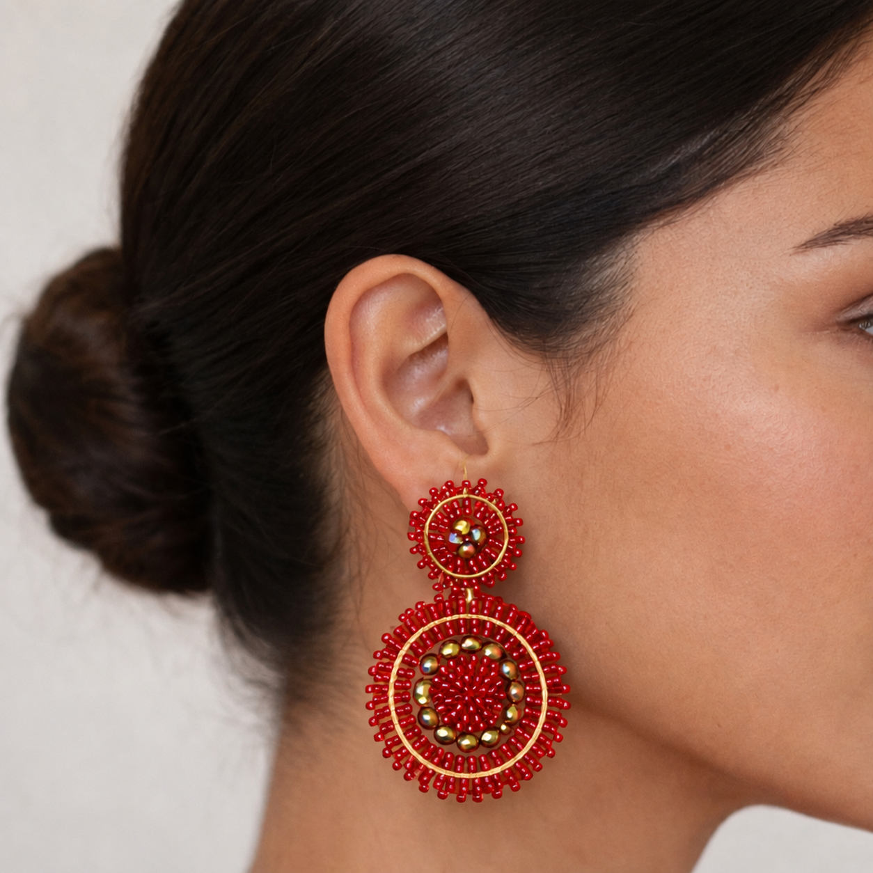 Hand made Beads Sunshine Earrings